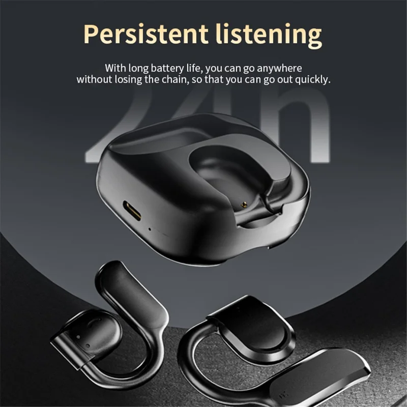 GT05 Auricolari wireless a conduzione ossea Cuffia sportiva Gancio per orecchie Auricolare Bluetooth - Bianco