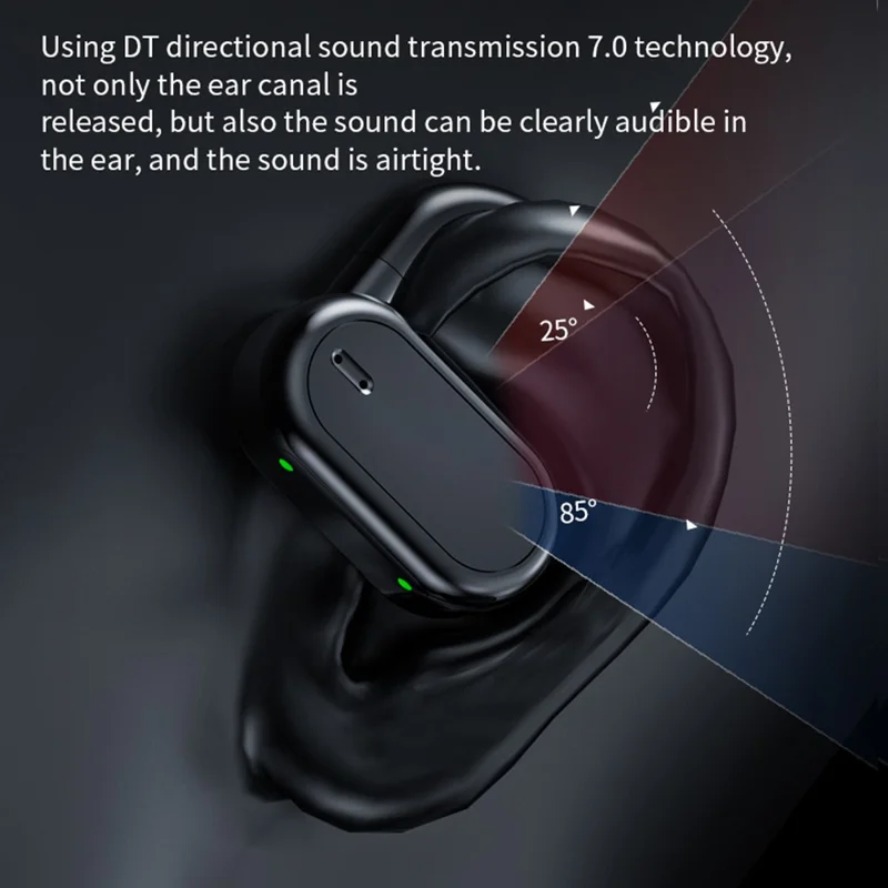 GT04 Ear Hook Bluetooth-compatible Headset Bone Conduction Wireless Headphone Sports Earphone - White