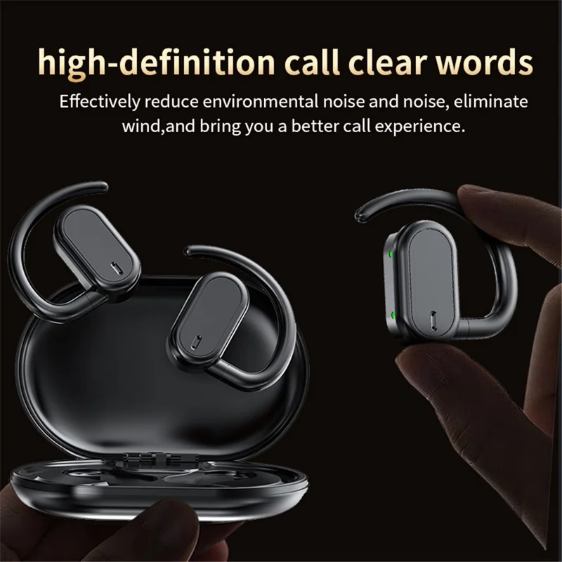 GT04 Ear Hook Bluetooth-compatible Headset Bone Conduction Wireless Headphone Sports Earphone - White
