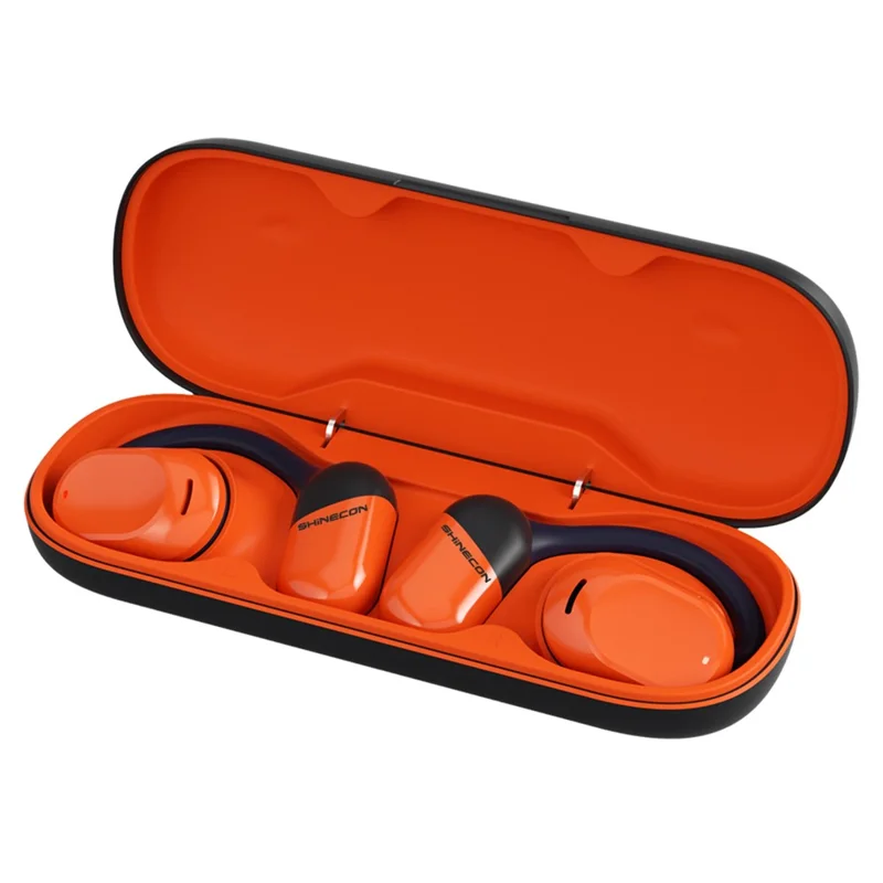 QH-010 OWS Bluetooth-compatible Headset  Ear Hook Wireless Headphone Noise Reduction Earphone - Orange
