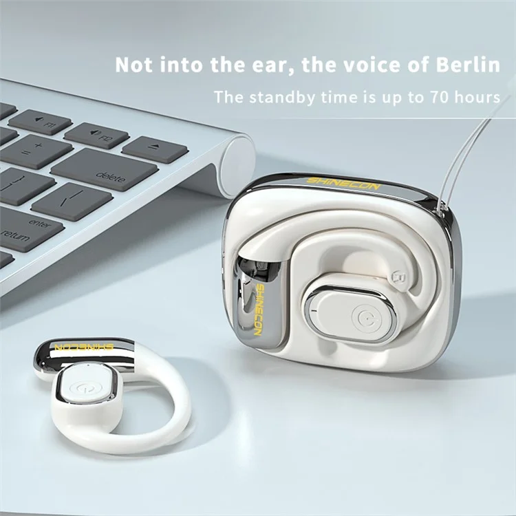 SHINECON X3 OWS Bluetooth-compatible Music Earphone Ear Hook Wireless Noise Reduction Headset - Black