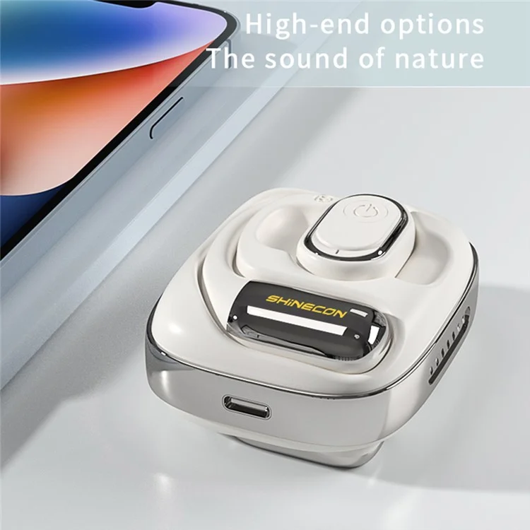 SHINECON X3 OWS Bluetooth-compatible Music Earphone Ear Hook Wireless Noise Reduction Headset - Black