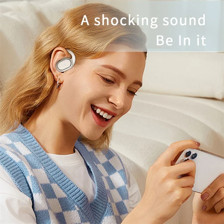 SHINECON X3 OWS Bluetooth-compatible Music Earphone Ear Hook Wireless Noise Reduction Headset - Black