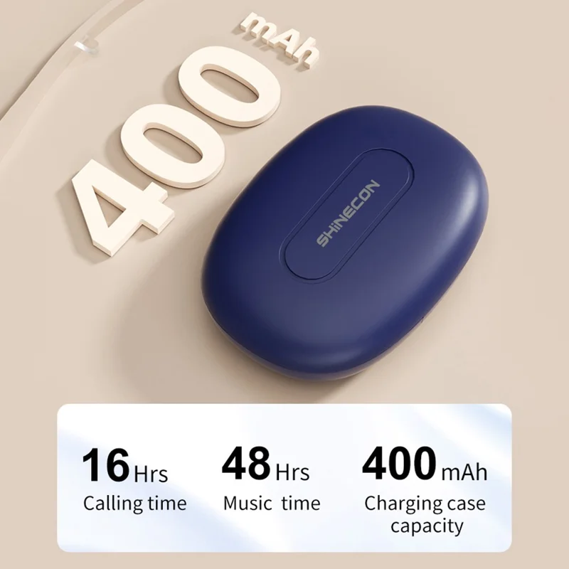 SHINECON QH-003 OWS Non-In-Ear Bluetooth-compatible 5.3 Music Earphone Ear Hook ENC Noise Reduction Headset - Blue