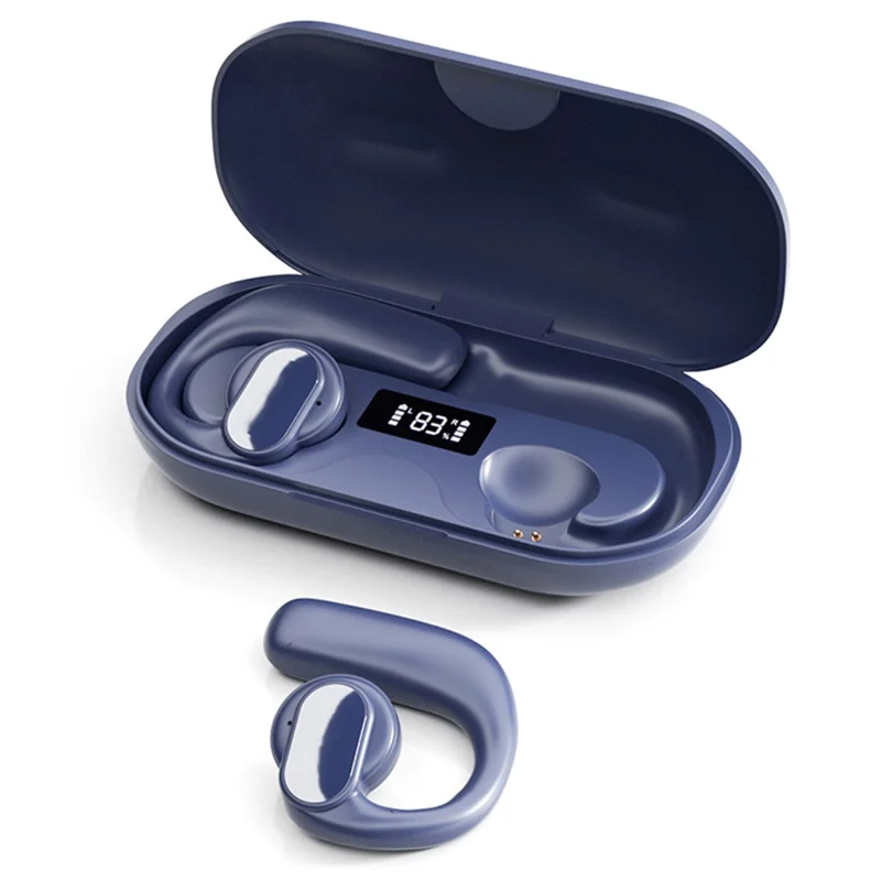 WG-09 ENC Noise Reduction Bluetooth-compatible Headset Ear Hook Wireless Headphone Waterproof Earphone - Blue