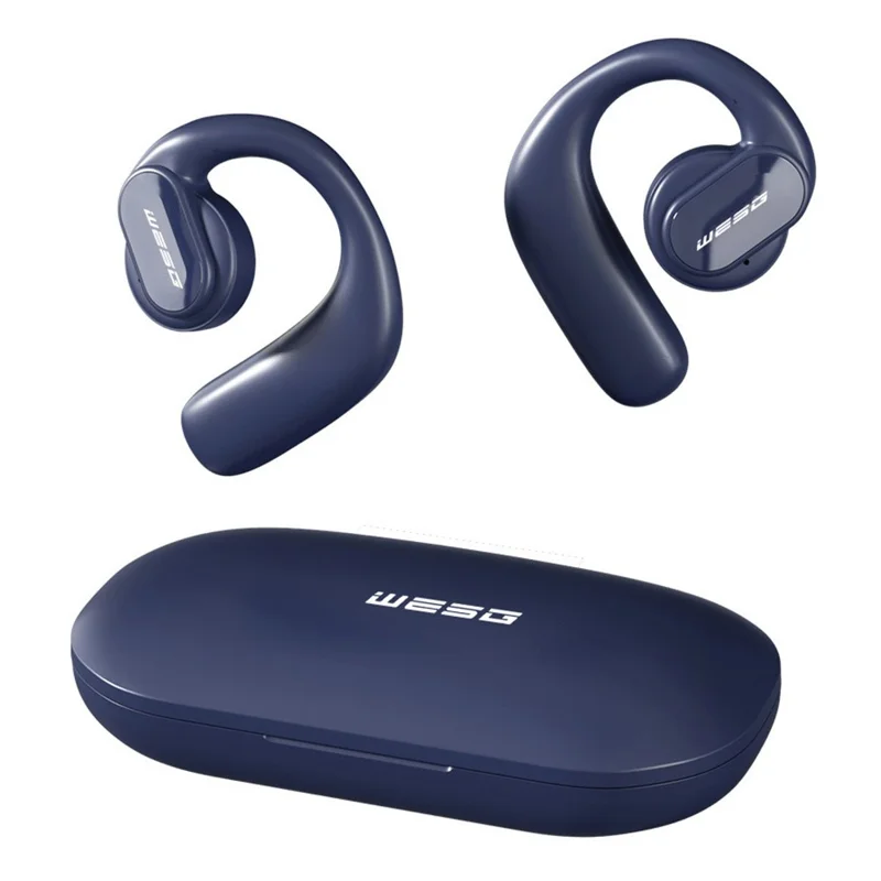 WG-09 ENC Noise Reduction Bluetooth-compatible Headset Ear Hook Wireless Headphone Waterproof Earphone - Blue
