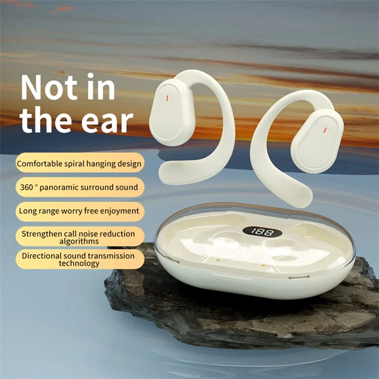 WG-02S OWS Bluetooth-compatible Sports Earphone Rotatable Ear Hook Music Headset - Nude