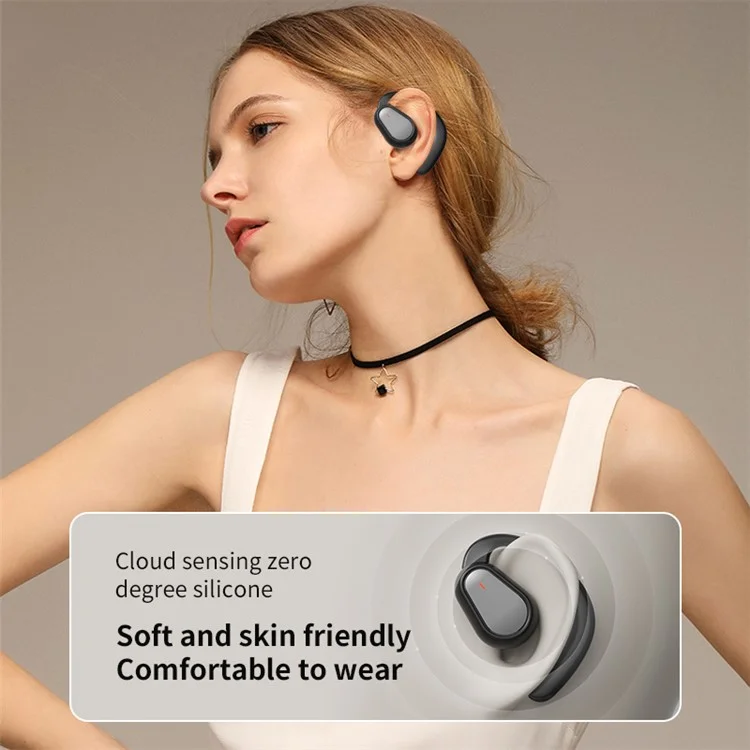 WG-02S OWS Bluetooth-compatible Sports Earphone Rotatable Ear Hook Music Headset - Nude