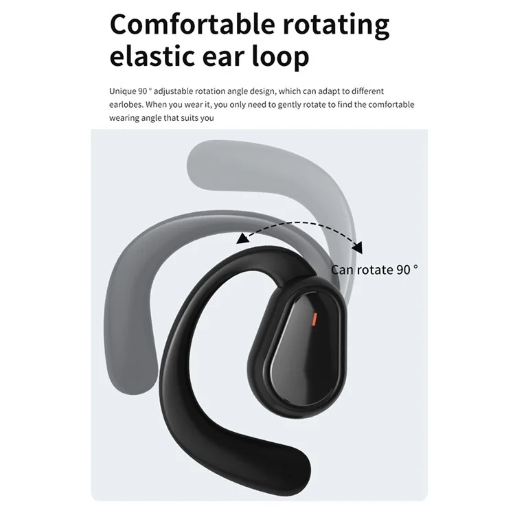 WG-02S OWS Bluetooth-compatible Sports Earphone Rotatable Ear Hook Music Headset - Nude