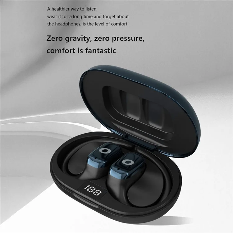 SHINECON QH-004 HiFi Sound Bluetooth-compatible 5.1 Earphones Noise Reduction OWS Open Ear Sports Headphones - Blue