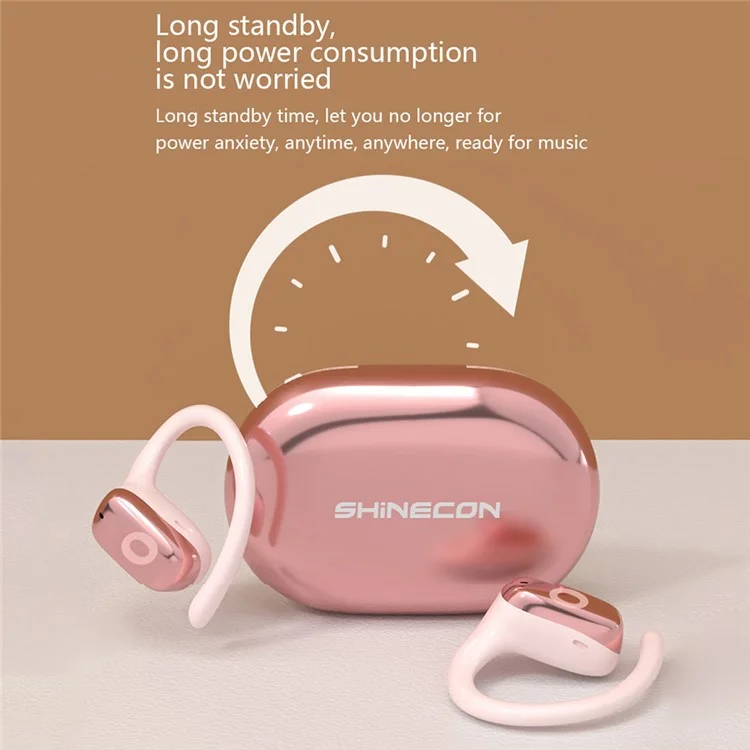 SHINECON QH-004 HiFi Sound Bluetooth-compatible 5.1 Earphones Noise Reduction OWS Open Ear Sports Headphones - Blue