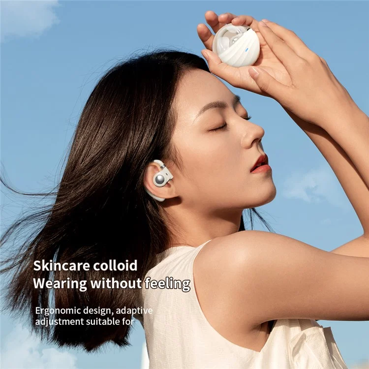 WESG WG-06 OWS Air Conduction Bluetooth Earphone Ear Hanging Sports Music Headset - Noir