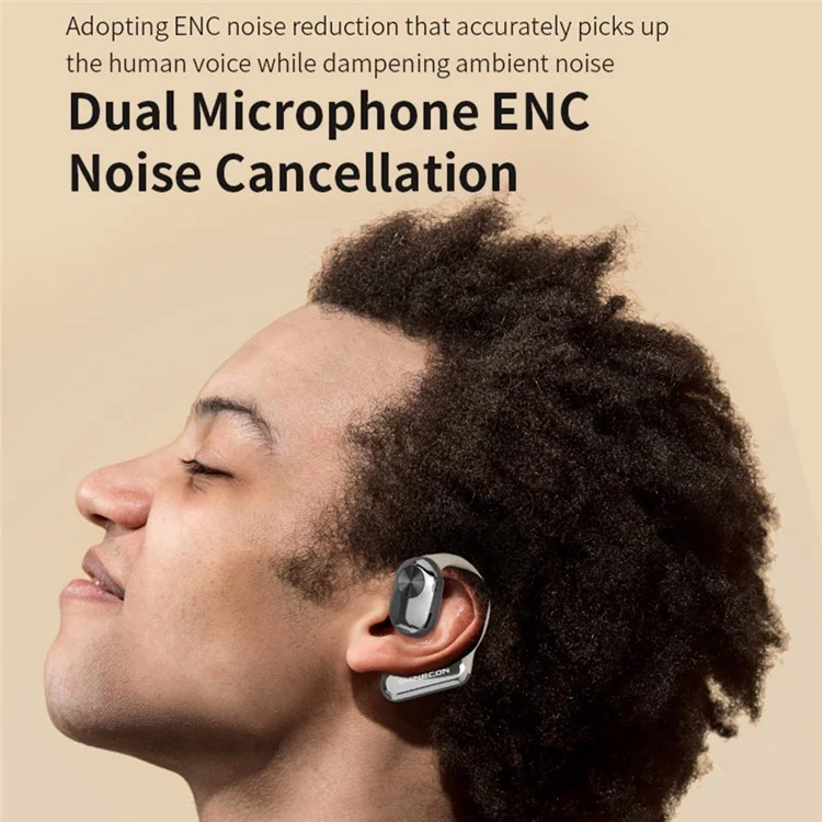 QH-001 OWS Bluetooth-compatible Sports Earphone ENC Noise Reduction Ear Hanging Music Headset - Blue