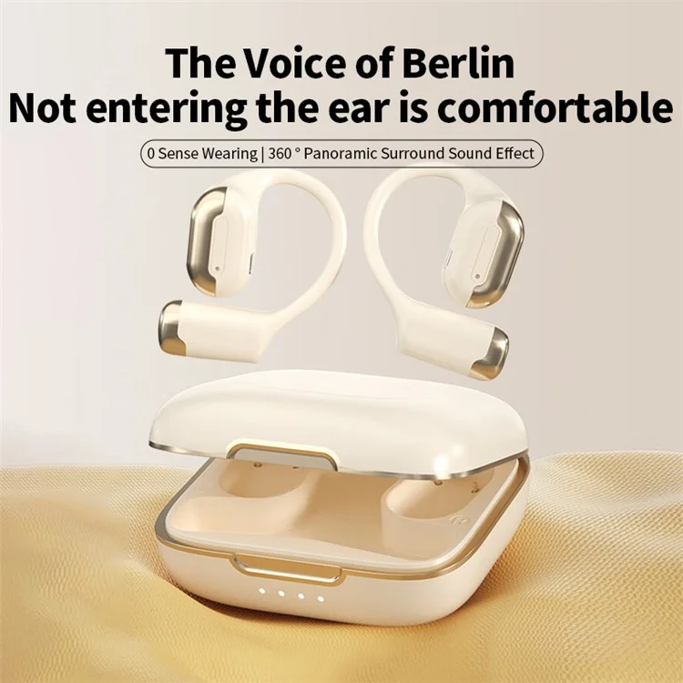 T19 OWS Ear Hook Bluetooth-compatible Headset Wireless Headphone Waterproof Earphone - Skin Color