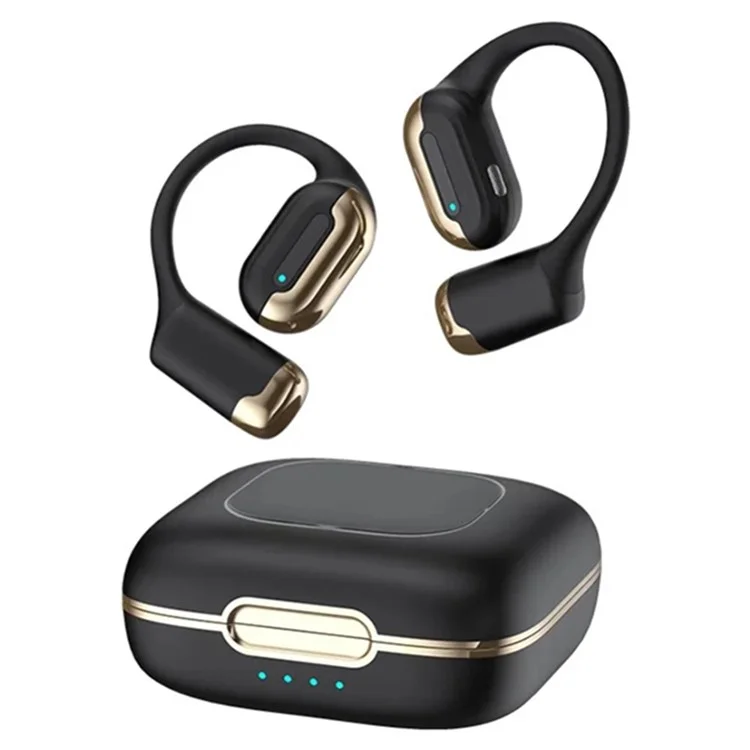 Беспроводные наушники-вкладыши с крючком для уха Bluetooth T19 OWS, водонепроницаемые - Черные