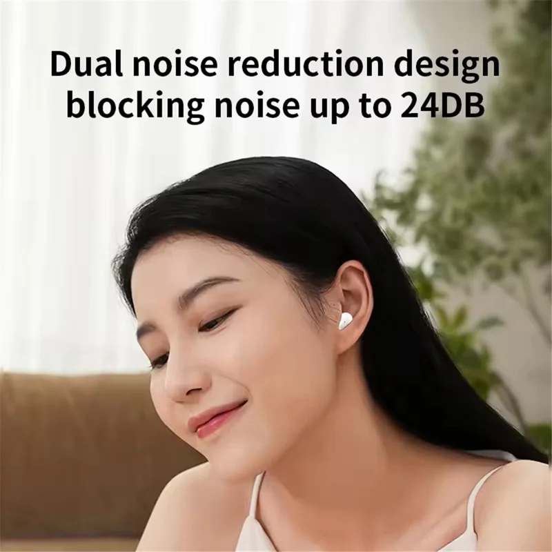 SK19 Mini Wireless Earphone Bluetooth-compatible Headphone Sleep Noise Cancelling Earbud - White