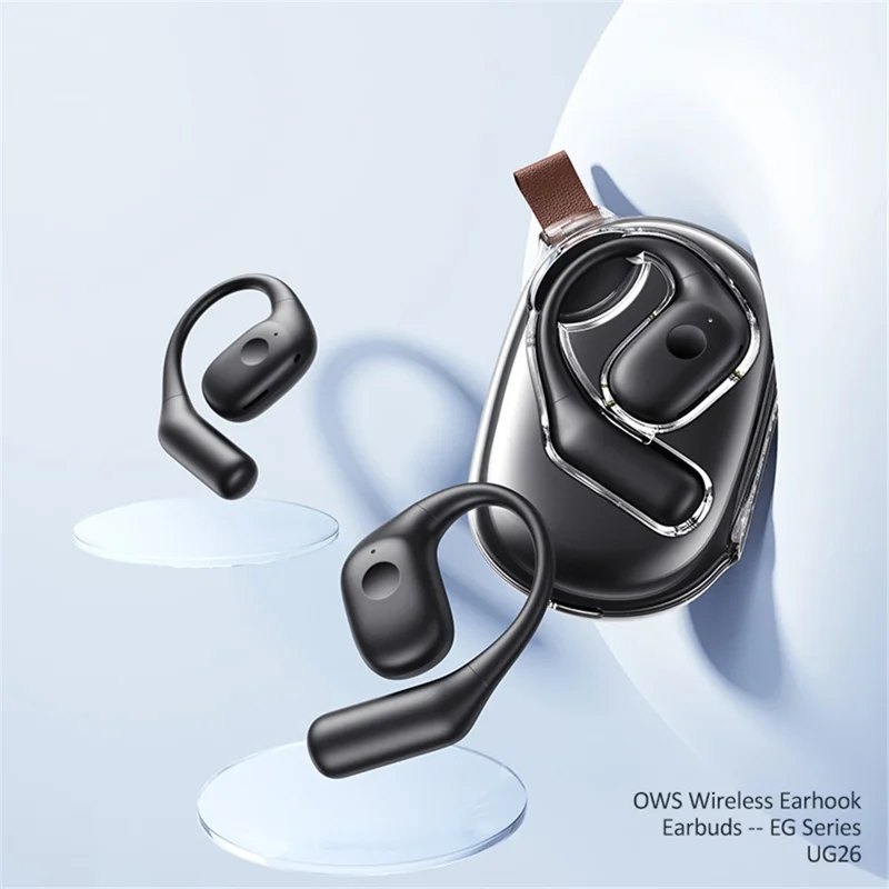 USAMS UG26 OWS Wireless Earhook Earbuds Bluetooth-compatible 5.3 Headset, EG Series - Black