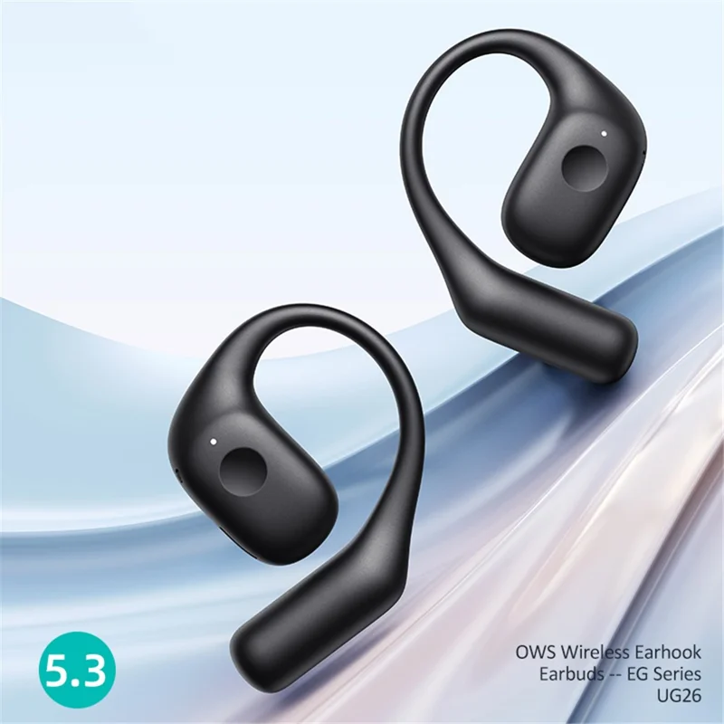 USAMS UG26 OWS Wireless Earhook Earbuds Bluetooth-compatible 5.3 Headset, EG Series - Black