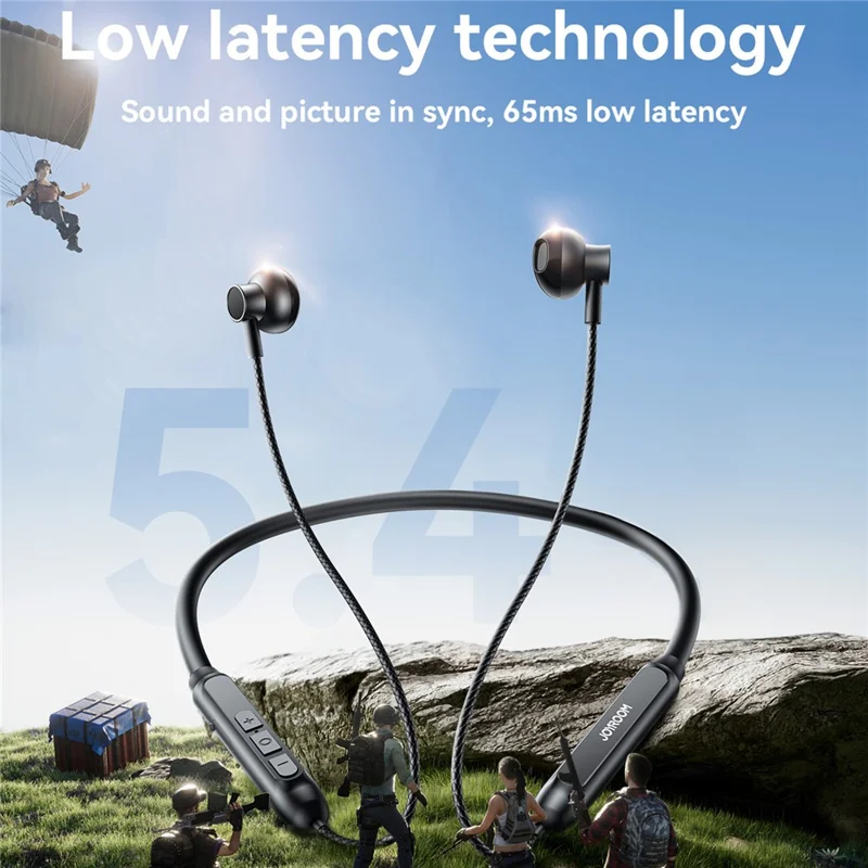 JOYROOM JR-D8 Neckband Wireless Earphone Low Latency Bluetooth-compatible 5.4 Headphone - Beige