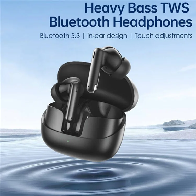 FONENG BL138 In-Ear Sports Headphones Touch Control Bluetooth-compatible 5.3 TWS Earphones - Black