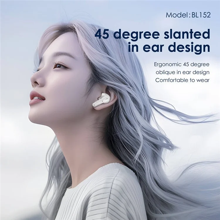 FONENG BL152 ANC+ENC Noise Cancelling Wireless Bluetooth-compatible Headphones TWS In-Ear Earbuds - Black