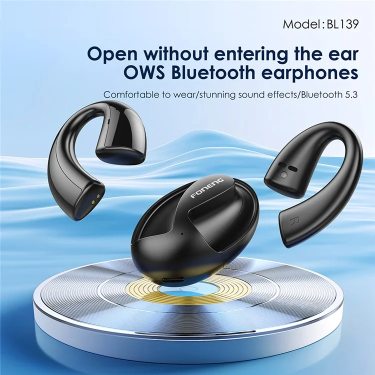 Fones de Ouvido Bluetooth com Condução Óssea FONENG BL139 OWS - Preto