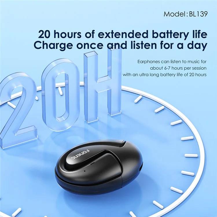 Fones de Ouvido Bluetooth com Condução Óssea FONENG BL139 OWS - Preto
