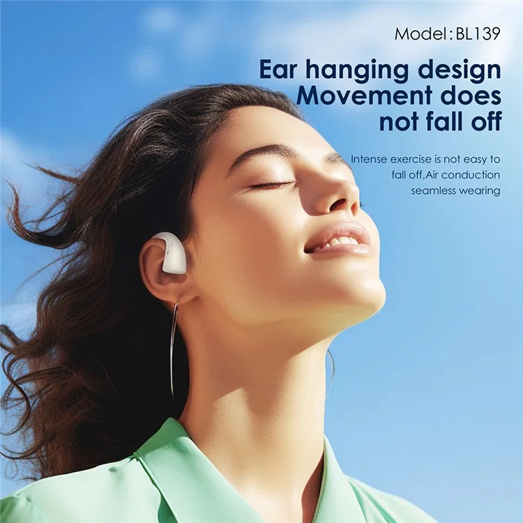 Fones de Ouvido Bluetooth com Condução Óssea FONENG BL139 OWS - Preto