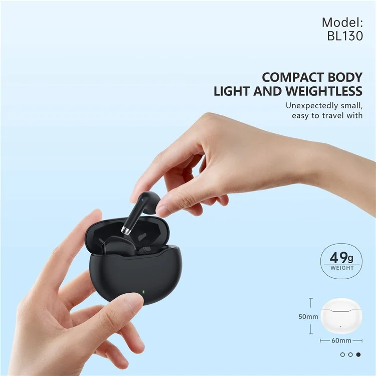 FONENG BL130 TWS Auricolari Bluetooth Touch Control Stereo Music Wireless Headset - Nero