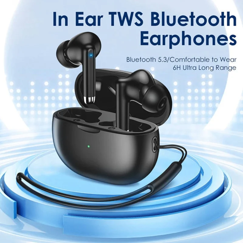 FONENG BL136 TWS Bluetooth-compatible In-Ear Earphone Touch Control Wireless Stereo Music Headset - White