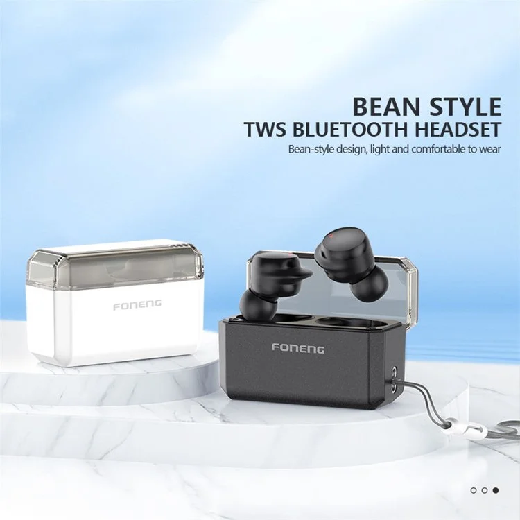 FONENG BL131 Bean TWS Bluetooth In-Ear Ohrhörer Ohrhörer Kabellose Sport-Musikkopfhörer - Schwarz