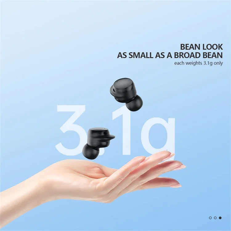 FONENG BL131 Bean TWS Bluetooth In-Ear Ohrhörer Ohrhörer Kabellose Sport-Musikkopfhörer - Schwarz