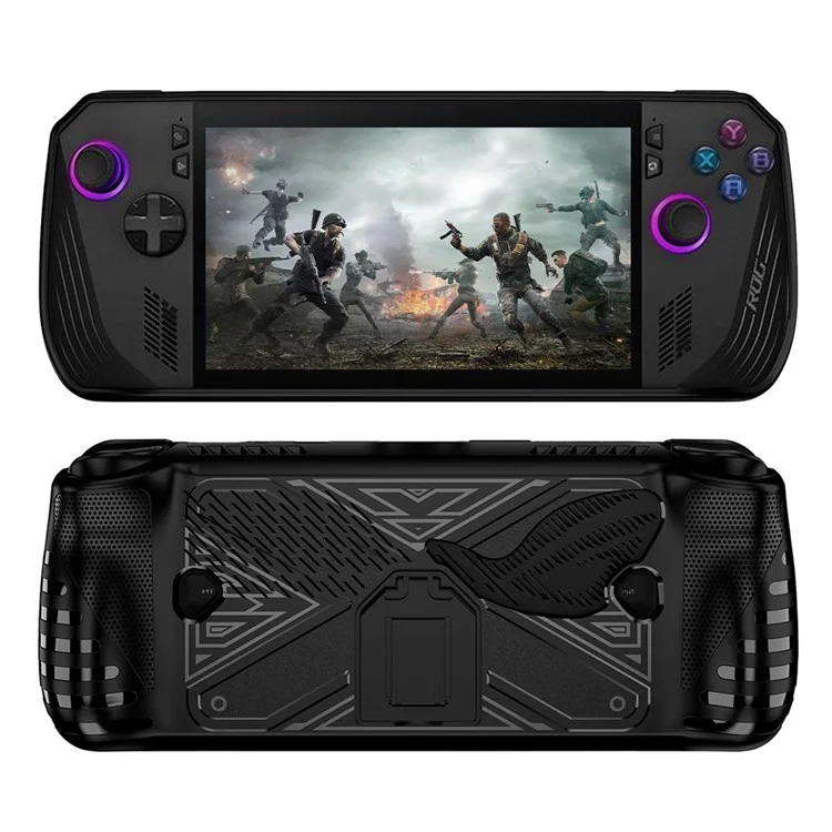 TPU Case for Asus ROG Ally X Gamings Handheld Anti-scratch Protective Cover with Stand - White