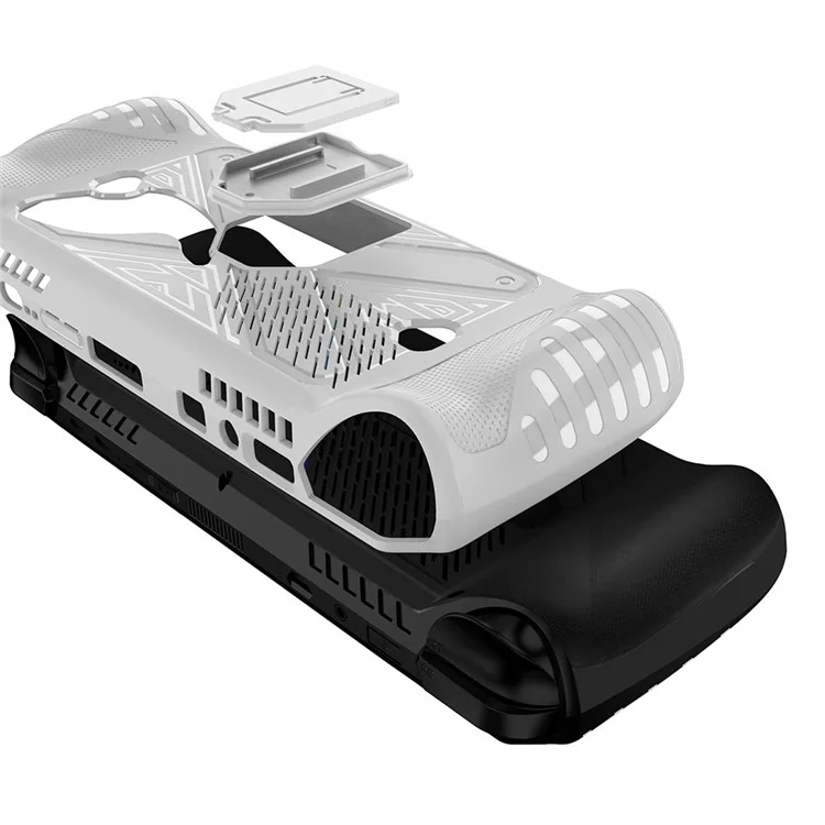 TPU Case for Asus ROG Ally X Gamings Handheld Anti-scratch Protective Cover with Stand - White