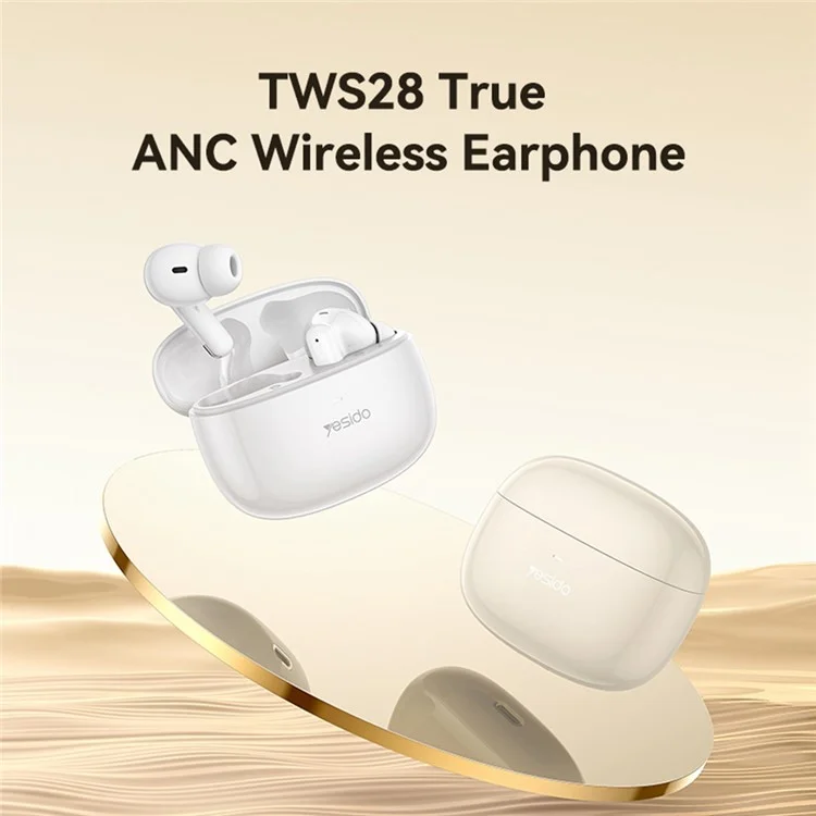 Yesido TWS28 Anc + Enc Eatphone Sans Fil Bluetooth Bruit Noise Anceling Earbud - Blanc