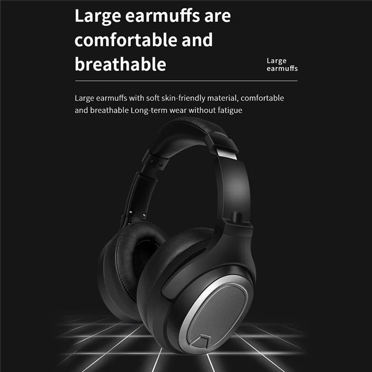 D-814 Wireless Bluetooth 5.3 Наушники Hifi Stereo Shareoshones с 40-часовым Игроком - Черный