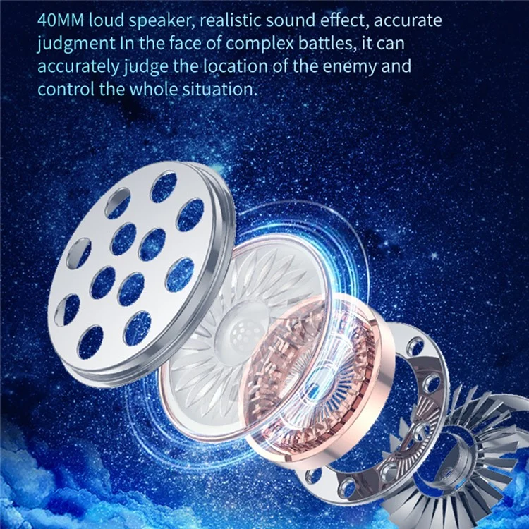 D-815 Wireless Bluetooth-compatible 5.3 Headphones 40H Playtime Over Ear HiFi Stereo Headset for Smartphone, PC - Blue