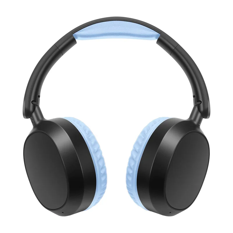 D-913 Bluetooth-compatible 5.3 Headphones 50H Playtime Wireless Foldable Headsets, HiFi Low Delay - Black  /  Blue
