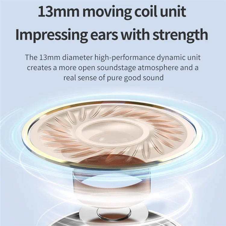 Auricolari Bluetooth 5.3 D-1170 In-Ear Wireless Earbuds Stereo Deep Bass, Auricolari a bassa latenza - Nero