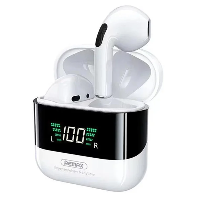 REMAX TWS-10Plus Digital Display True Wireless Stereo Bluetooth Earbuds - Bajo Latencia, Control Táctil Inteligente