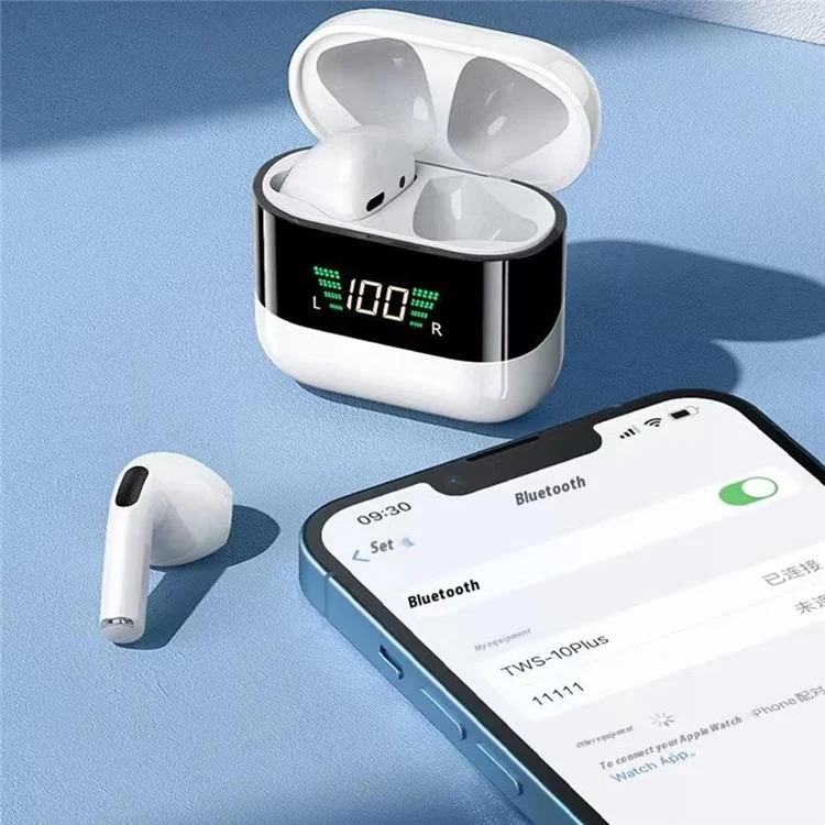 REMAX TWS-10Plus Digital Display True Wireless Stereo Bluetooth Earbuds - Bajo Latencia, Control Táctil Inteligente