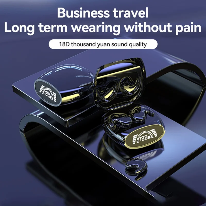 MD528 TWS Bluetooth-compatible Earphones IPX5 Waterproof ENC Noise Reduction Wireless Headphones - Black