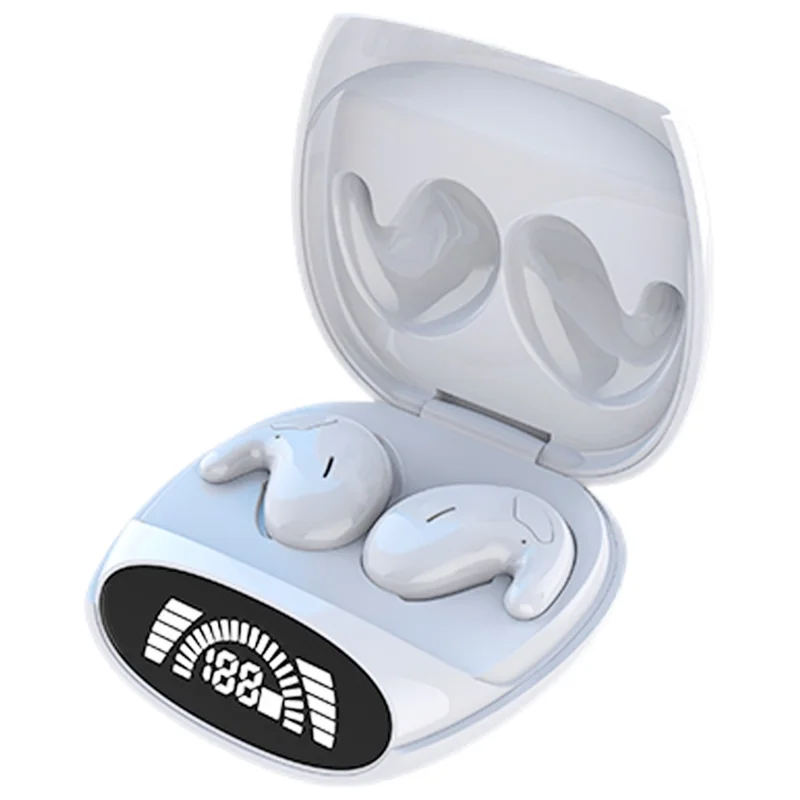 MD528 TWS Bluetooth-compatible Earphones IPX5 Waterproof ENC Noise Reduction Wireless Headphones - Milky White