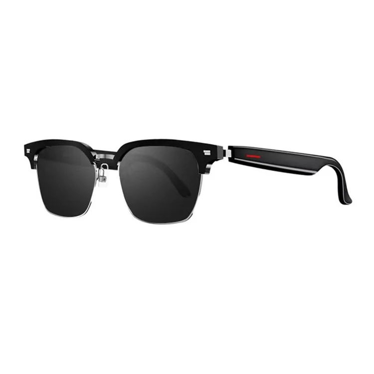 E13-06 Bluetooth-compatible Smart Sunglasses Earphone with Replaceable Lens (CE Certified) - Black Lens