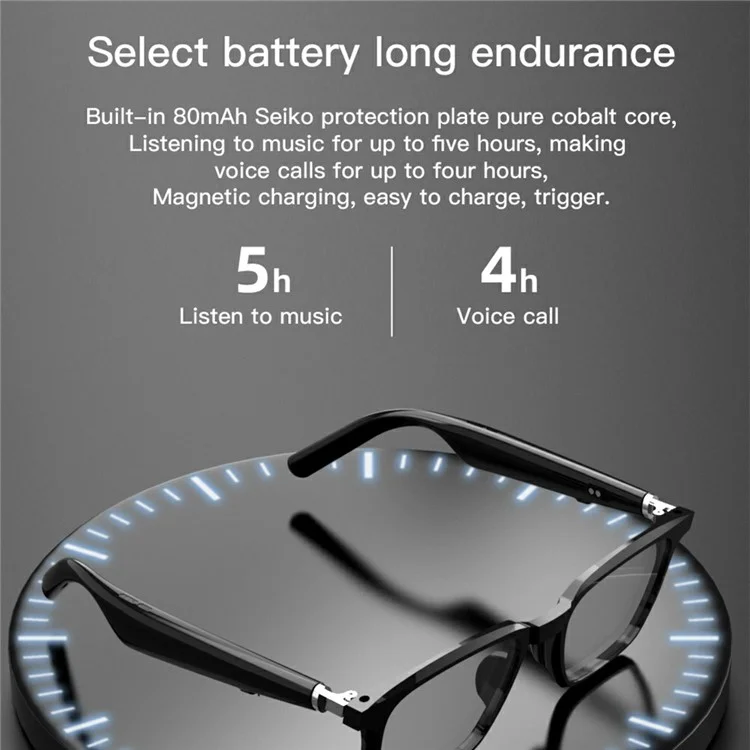 G01-09 Bluetooth-compatible Smart Sport Sunglasses Wireless Music Earphone Sun Glasses (CE Certified) - White