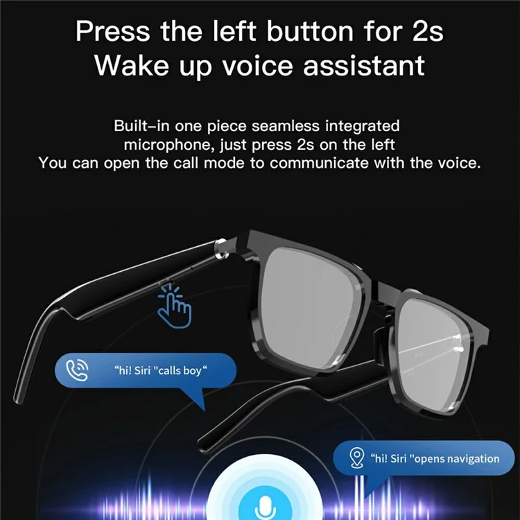 G01-09 Bluetooth-compatible Smart Sport Sunglasses Wireless Music Earphone Sun Glasses (CE Certified) - White