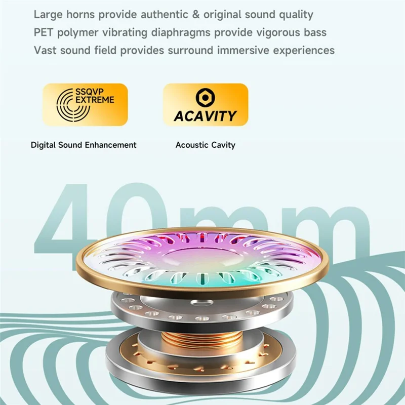 AWEI AT6 Wireless Bluetooth-compatible Gaming Headset 3.5mm AUX Wired Earphone Headphone - Beige