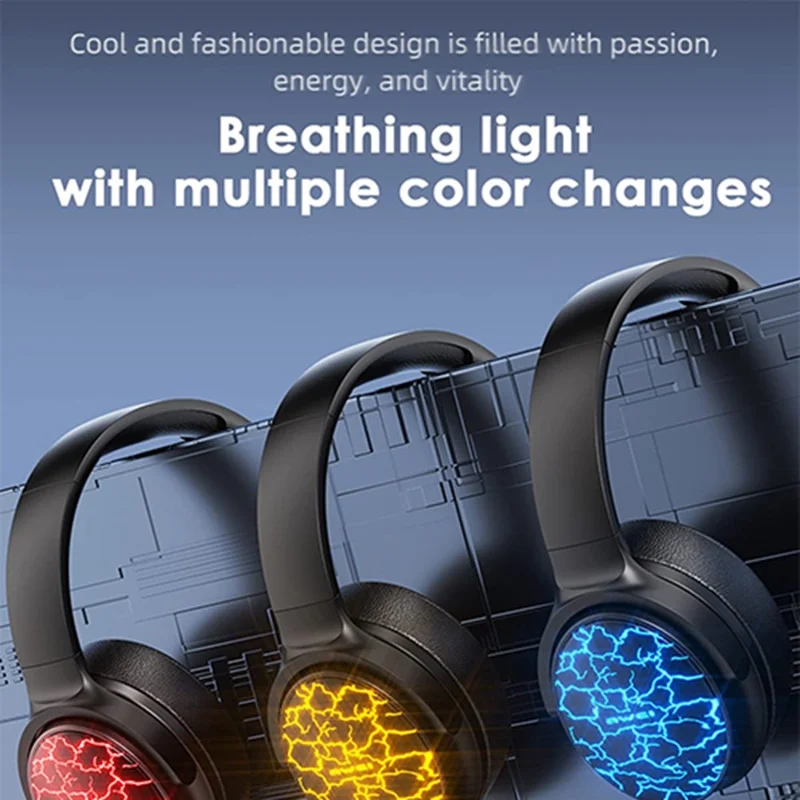 AWEI A780 Pro Wireless Bluetooth-compatible Gaming Headset 3.5mm AUX Wired Earphone Headphone with Colorful Lights