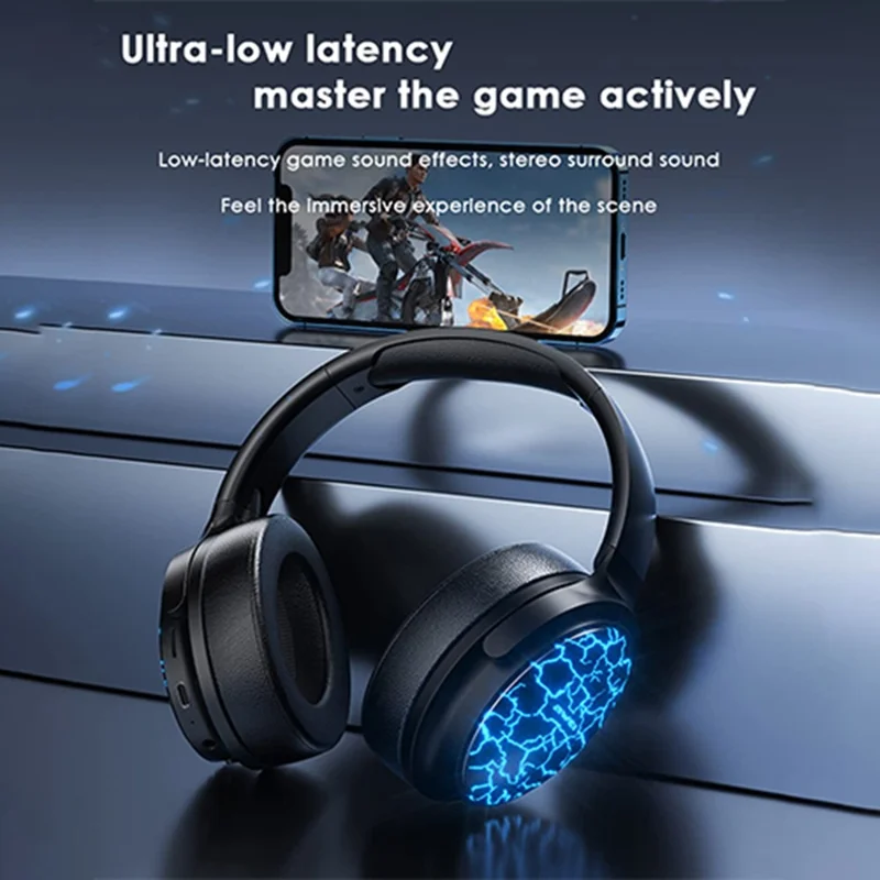 AWEI A780 Pro Wireless Bluetooth-compatible Gaming Headset 3.5mm AUX Wired Earphone Headphone with Colorful Lights