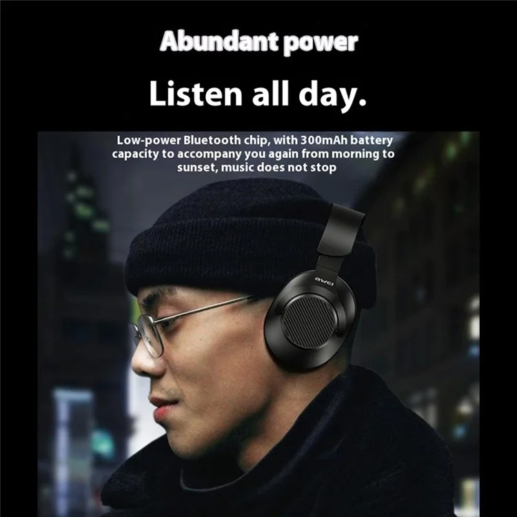 AWEI A997Pro ANC Noise Canceling Headset Foldable Bluetooth-compatible Over-Ear Headphone